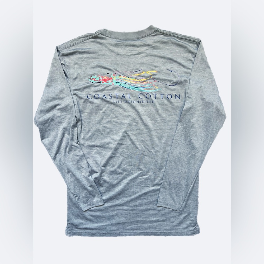 Coastal Cotton Performance Lure Long Sleeve Shirt Size Small